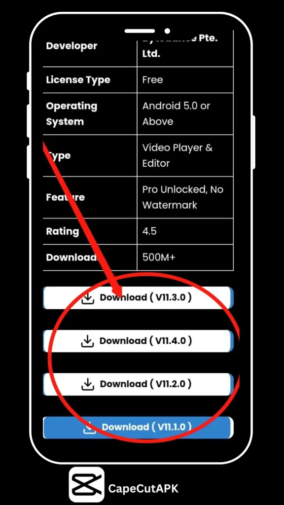 CapCut Old Version Download Screenshot
