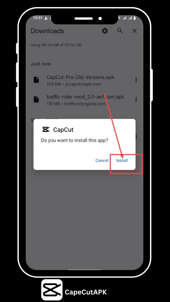 CapCut Old Version Install Screenshot