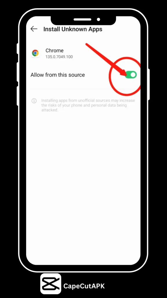 CapCut for iOS Allow Unknown Source Screenshots