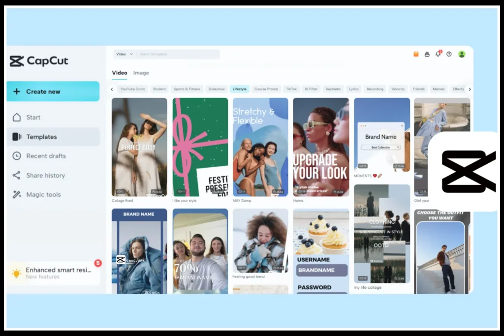 Templates in CapCut Pro