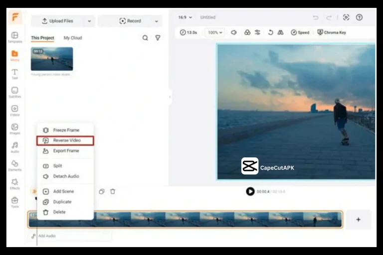 Reverse Videos in CapCut Web