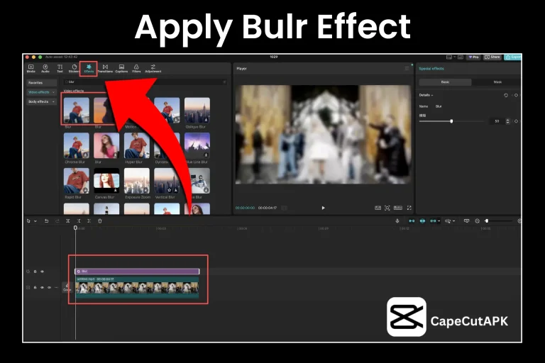how to add blur in capcut​