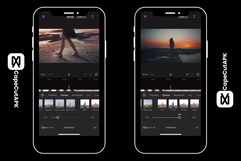 Transitions in CapCut