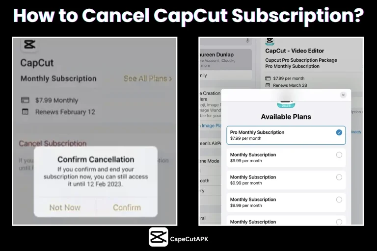 How to Cancel CapCut Subscription? Of Ste Image Feature