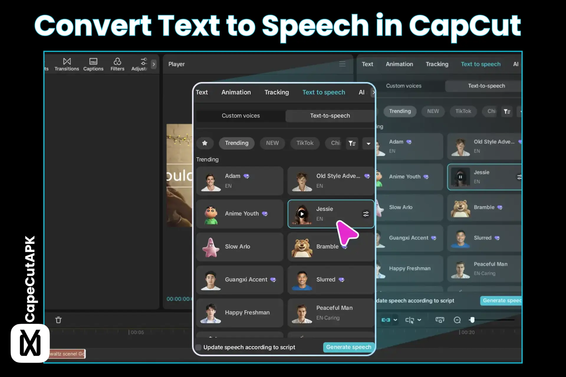 How to Convert Text to Speech in CapCut